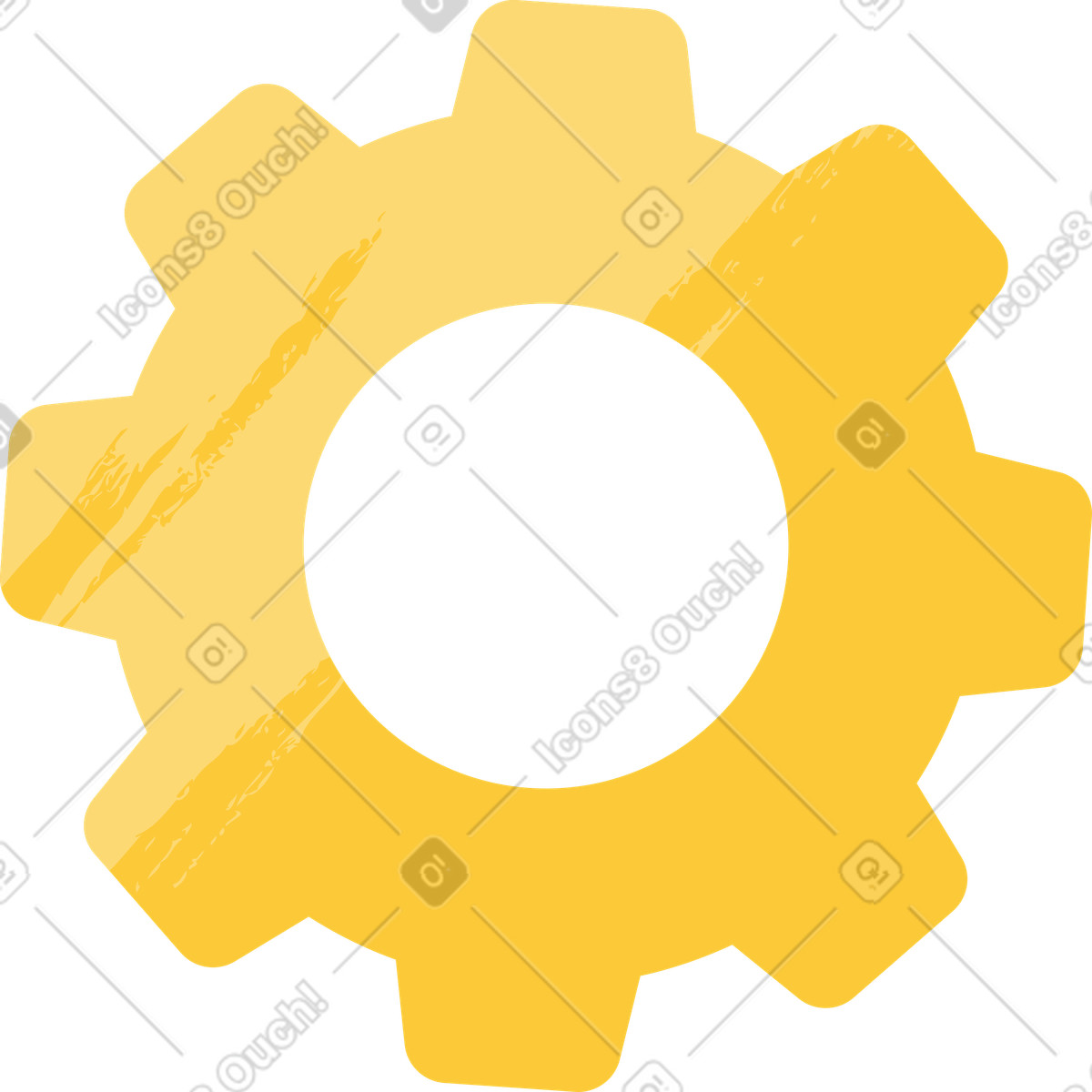 Pignone giallo illustrazione in stile Juicy scarica in PNG, SVG