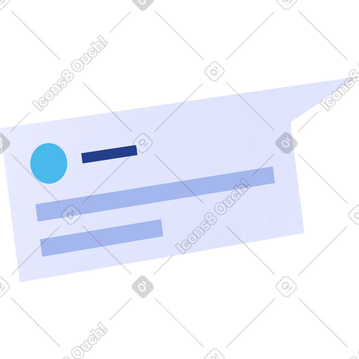 Illustration Message avec texte dans le style Quantum à télécharger aux formats PNG, SVG