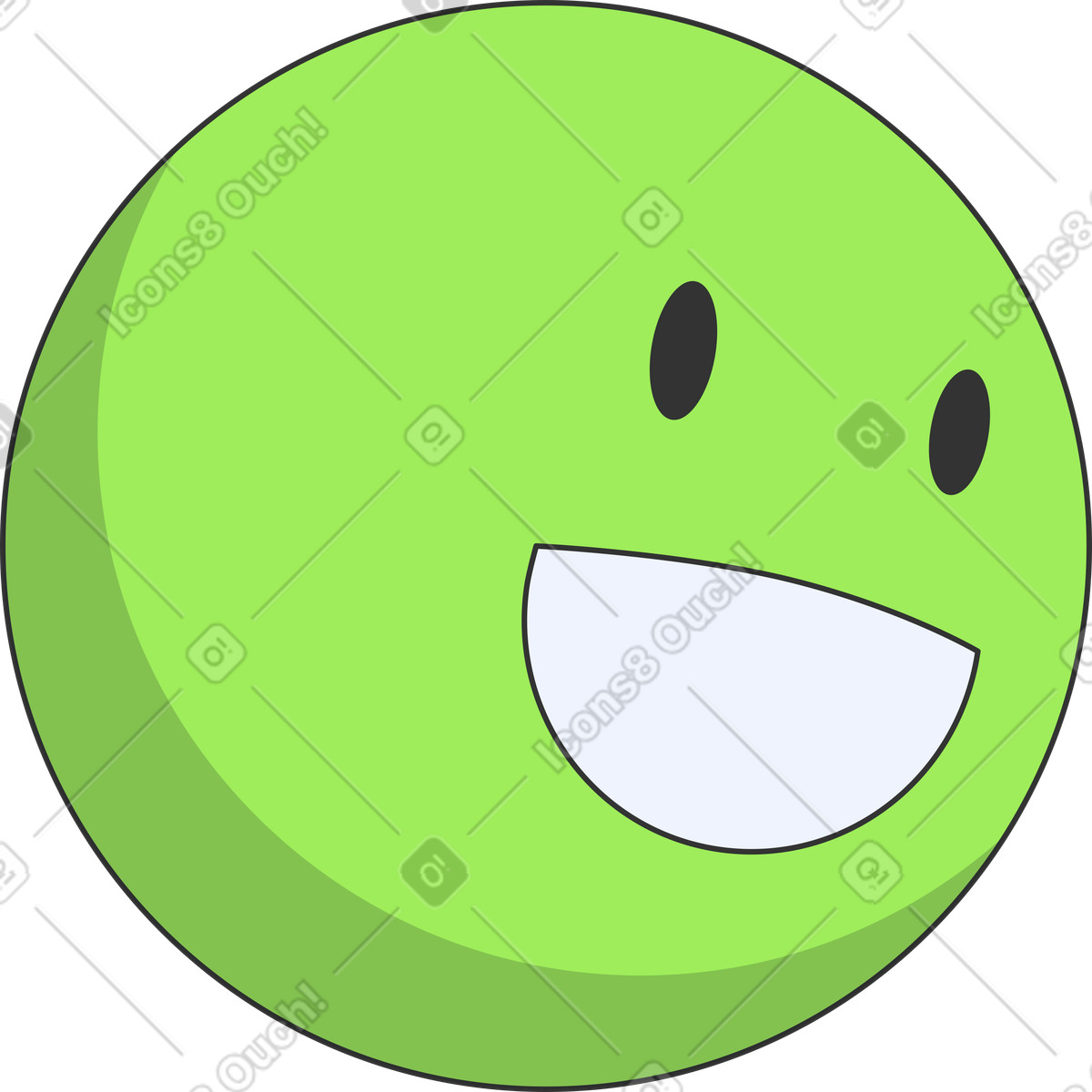 Ilustração de Emoji com um sorriso em no estilo Kit para baixar em PNG, SVG