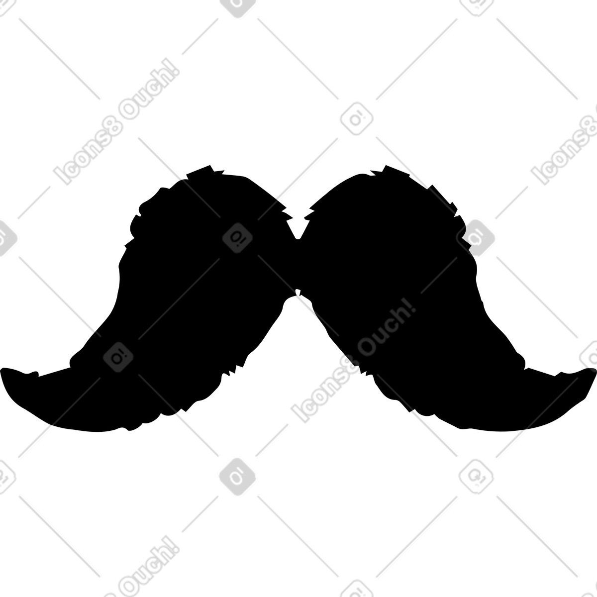 Illustration Moustache dans le style Mirage à télécharger aux formats PNG, SVG