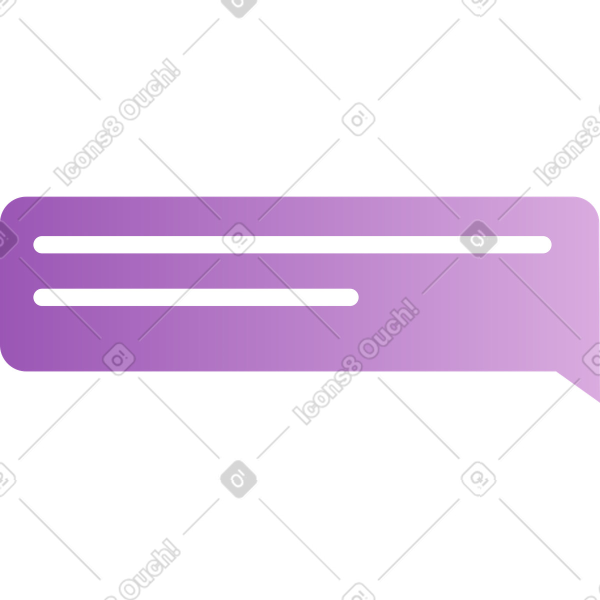 Ilustração de Bolha roxa com texto em no estilo Wavy para baixar em PNG, SVG