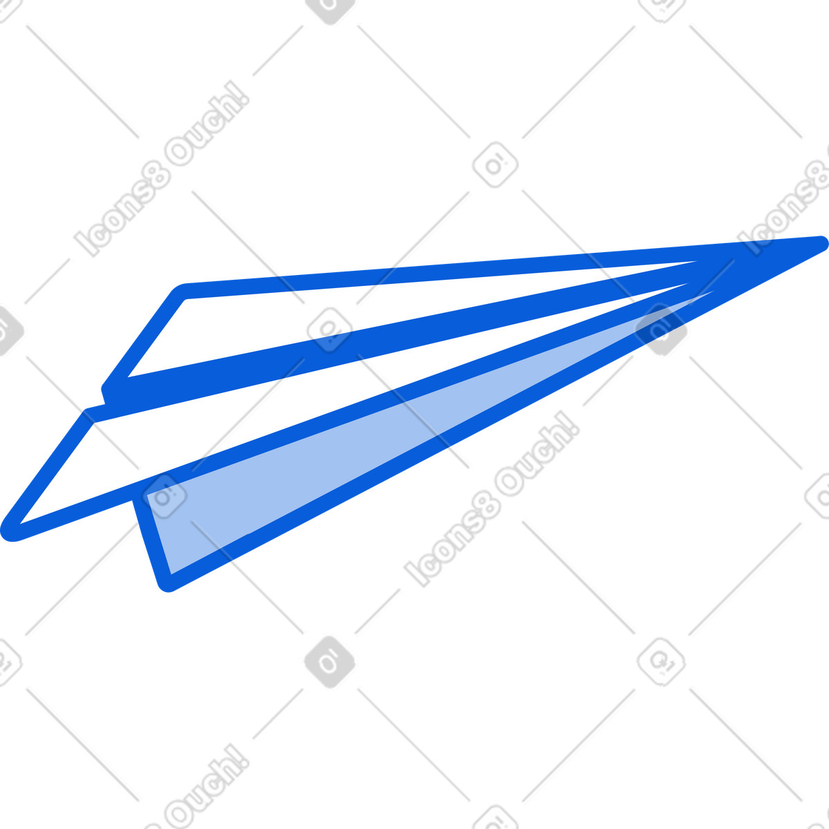 Ilustração de Avião papel amarelo em no estilo Handy Line para baixar em PNG, SVG