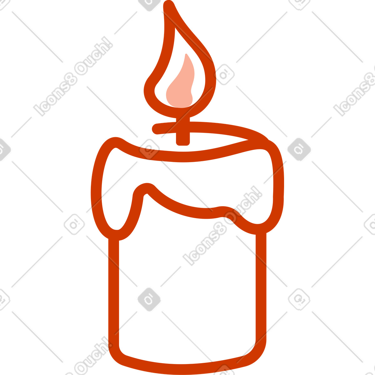 Illustration Bougie plus grande dans le style Natty à télécharger aux formats PNG, SVG