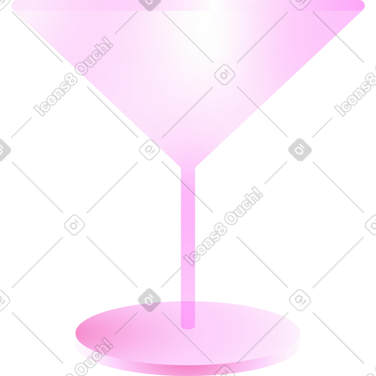 Ilustración Vaso en estilo Puffy a descargar en PNG y SVG