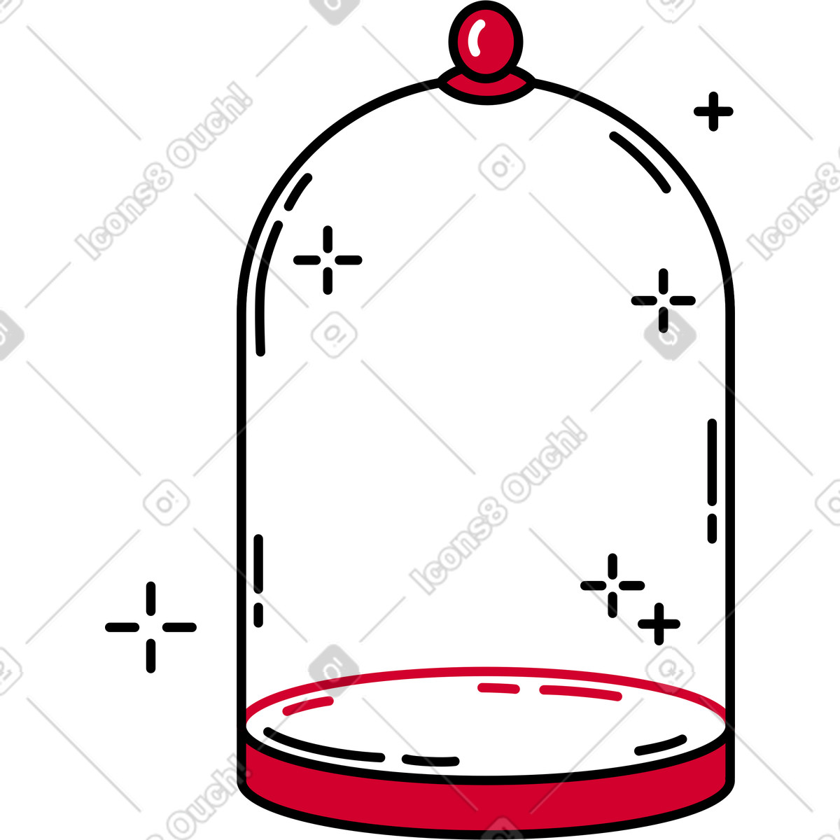 下载 Ruby 风格的 玻璃穹顶 插画，支持 PNG、SVG 格式