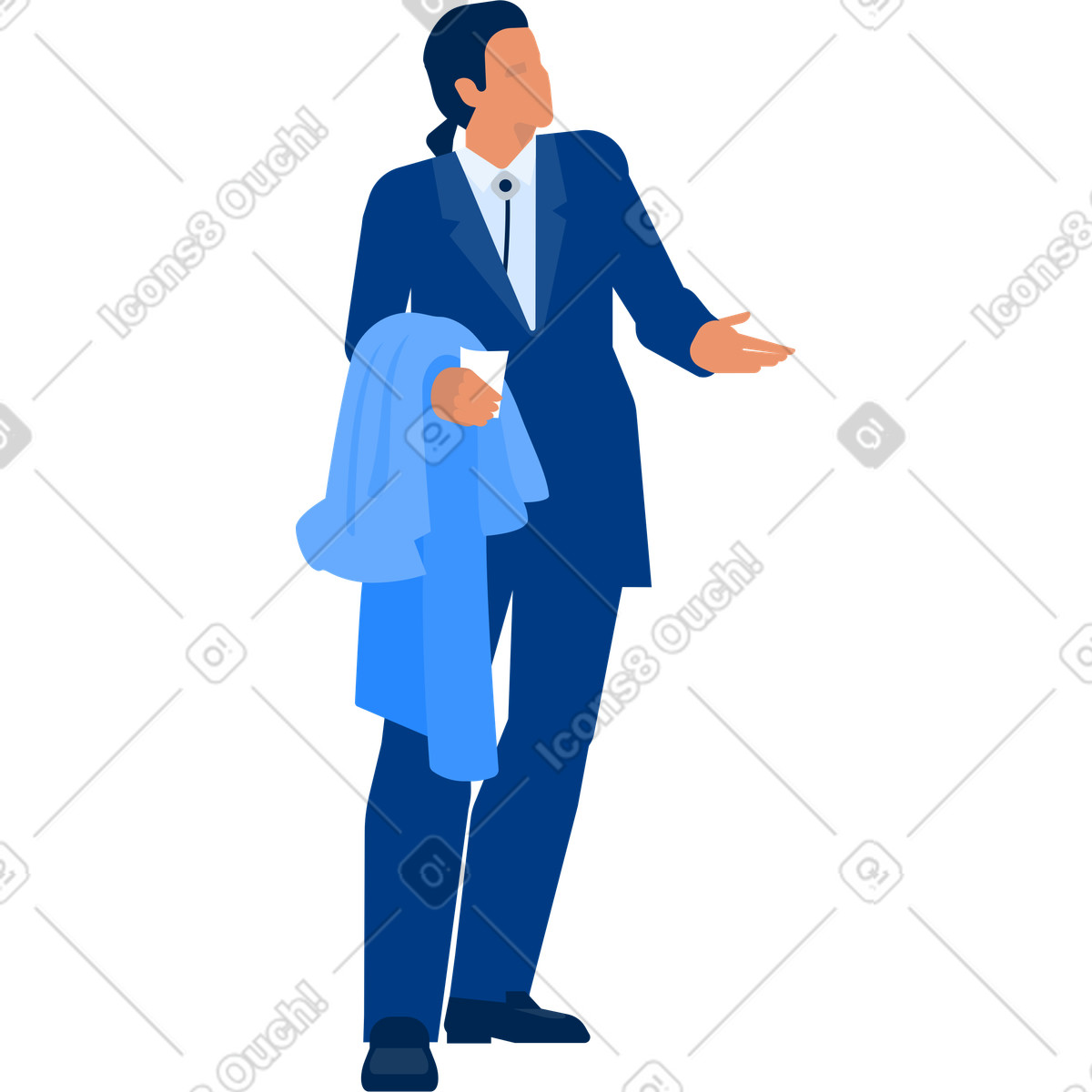 下载 Urban 风格的 Man in suit 插画，支持 PNG、SVG 格式