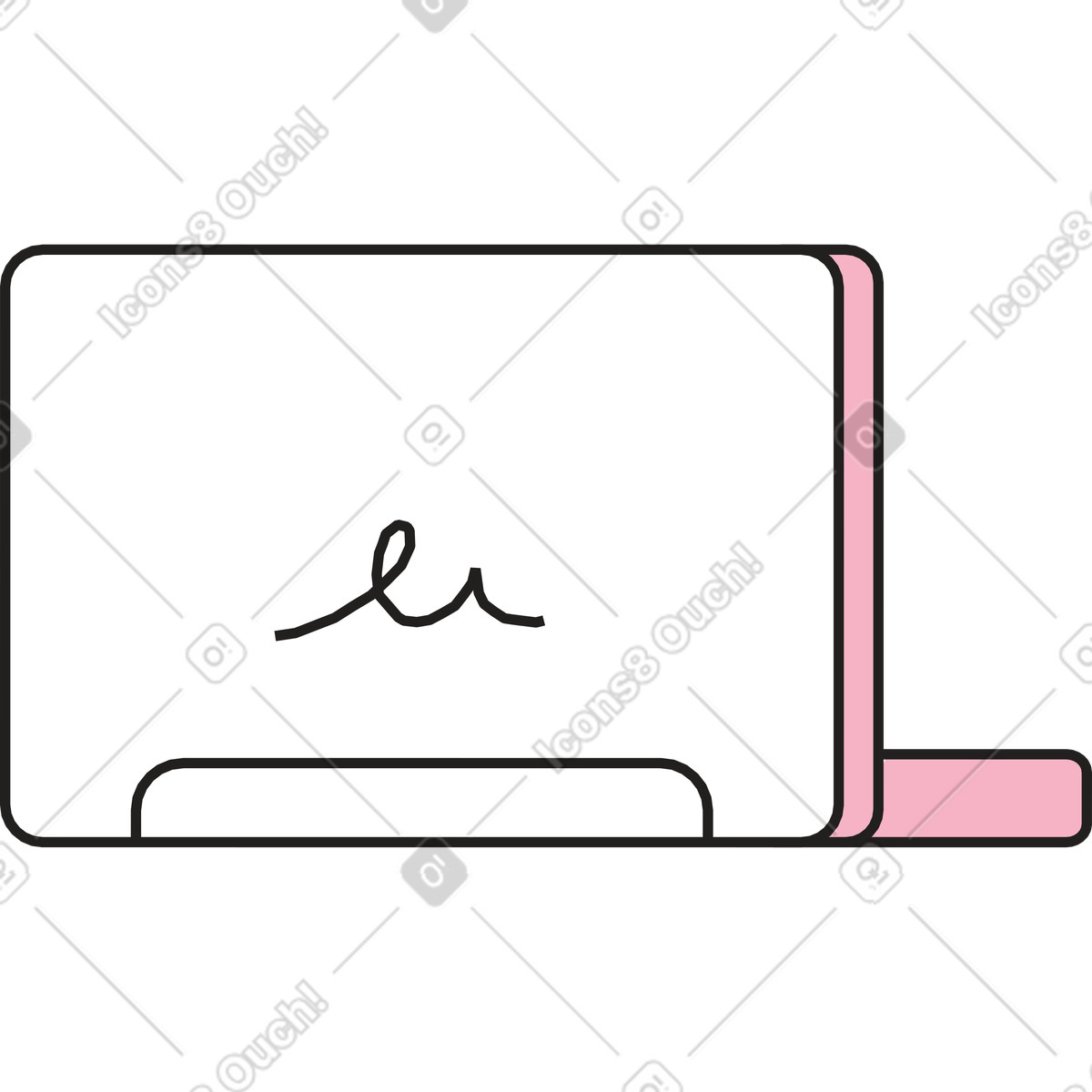Taccuino aperto rosa illustrazione in stile Dazzle scarica in PNG, SVG