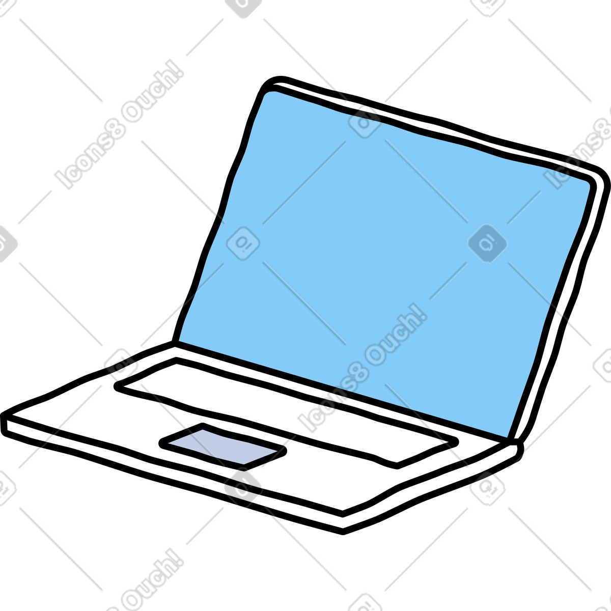 Notes 스타일의 노트북 열기 일러스트레이션 PNG, SVG 다운로드
