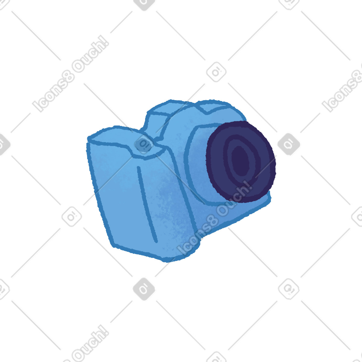 Camera illustration in Hue style download in PNG, SVG