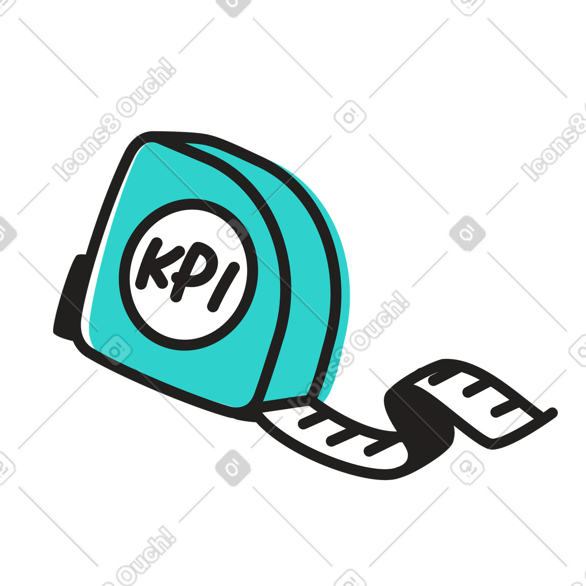 Kpi measurement ruler illustration in Little style download in PNG, SVG