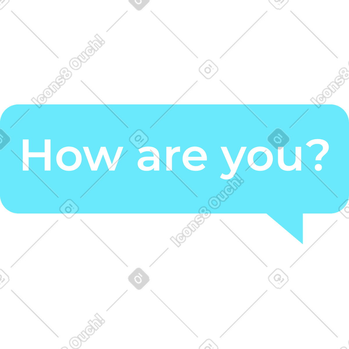 Come stai, messaggio? illustrazione in stile Jumble scarica in PNG, SVG