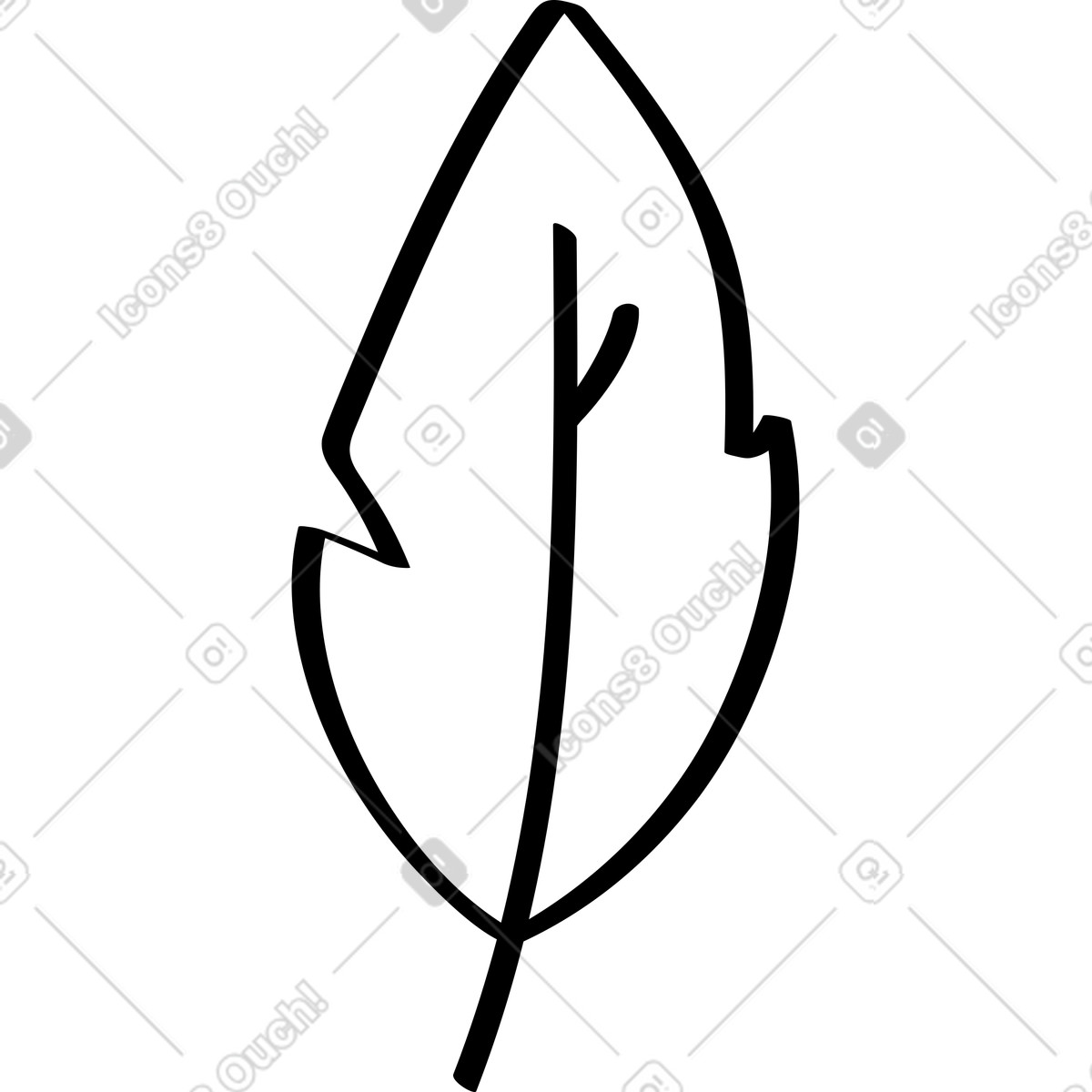 Иллюстрация Черный лист в стиле Twirl — скачать в форматах PNG, SVG