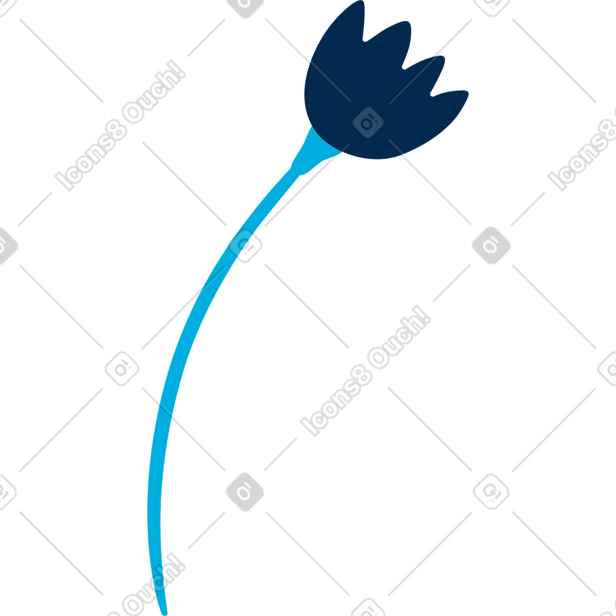 Blume-Illustration im Flame-Stil als Download in PNG, SVG