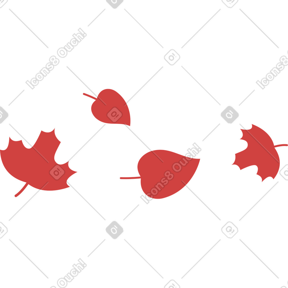 Pale スタイルの 葉 のイラストをPNG、SVG形式でダウンロード