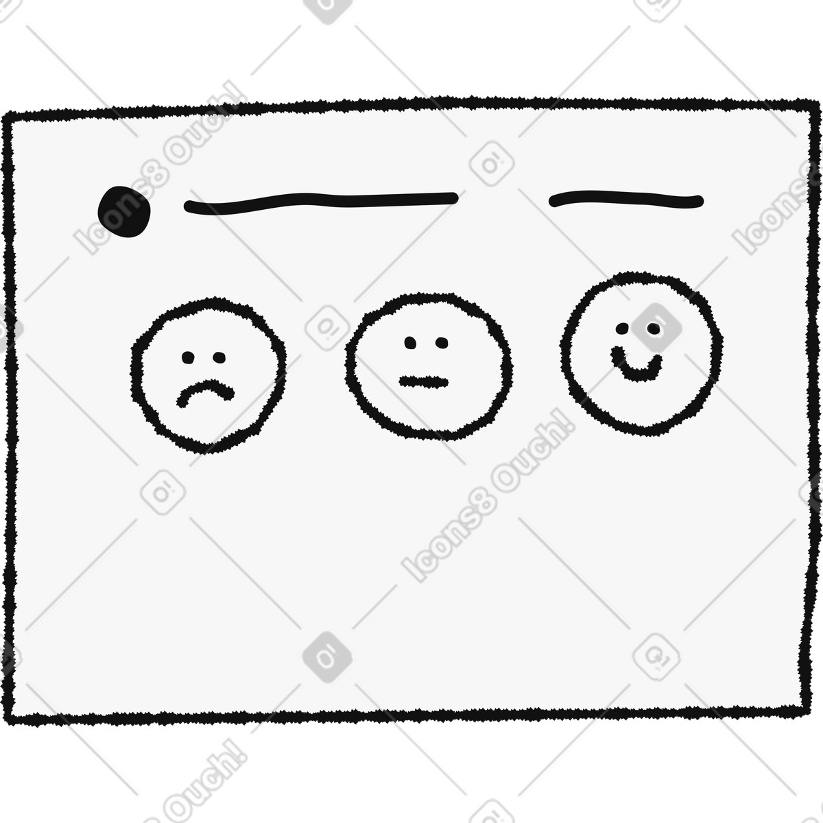下载 Bold People 风格的 Emoji feedback choices displaying mood scale for customer survey 插画，支持 PNG、SVG 格式