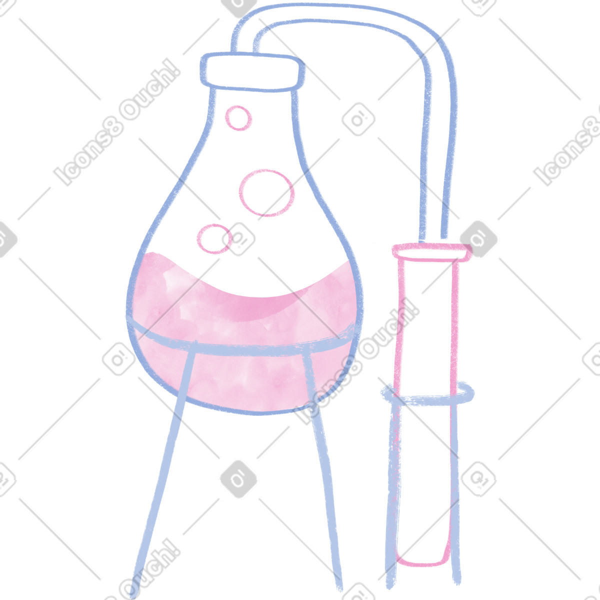Иллюстрация Bottles with chemicals в стиле Company — скачать в форматах PNG, SVG