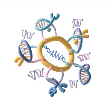 A detailed 3D render of ribosomes actively translating mRNA into a growing protein chain. The ribosomes are depicted as large, complex structures with subunits visible, surrounded by strands of mRNA that are being threaded through them. The tRNA molecules are shown with their distinct cloverleaf shape, each carrying specific amino acids, approaching the ribosomes. The scene is vibrant, illustrating the dynamic process of protein synthesis with clear interactions between the ribosomes, mRNA, and tRNA, capturing the intricate biochemistry of the cellular environment.
