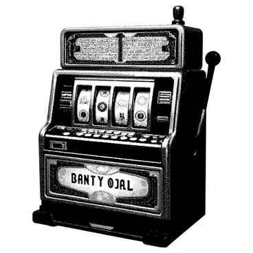 A close-up illustration of a vintage slot machine that embodies art deco design. The machine has elaborate geometric patterns and elegant lines. It features shiny levers and buttons, with detailed engravings. The reels display various symbols, each embellished with ornate motifs. The overall structure is robust, with a metallic finish that highlights its classic charm. The background is minimal to emphasize the intricate features of the machine.