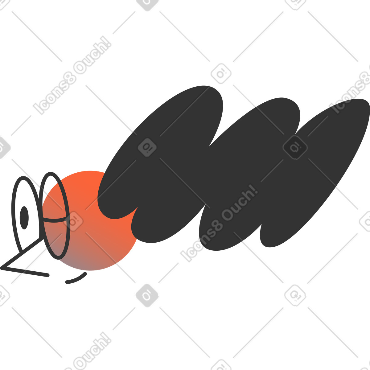 Head illustration in PNG, SVG