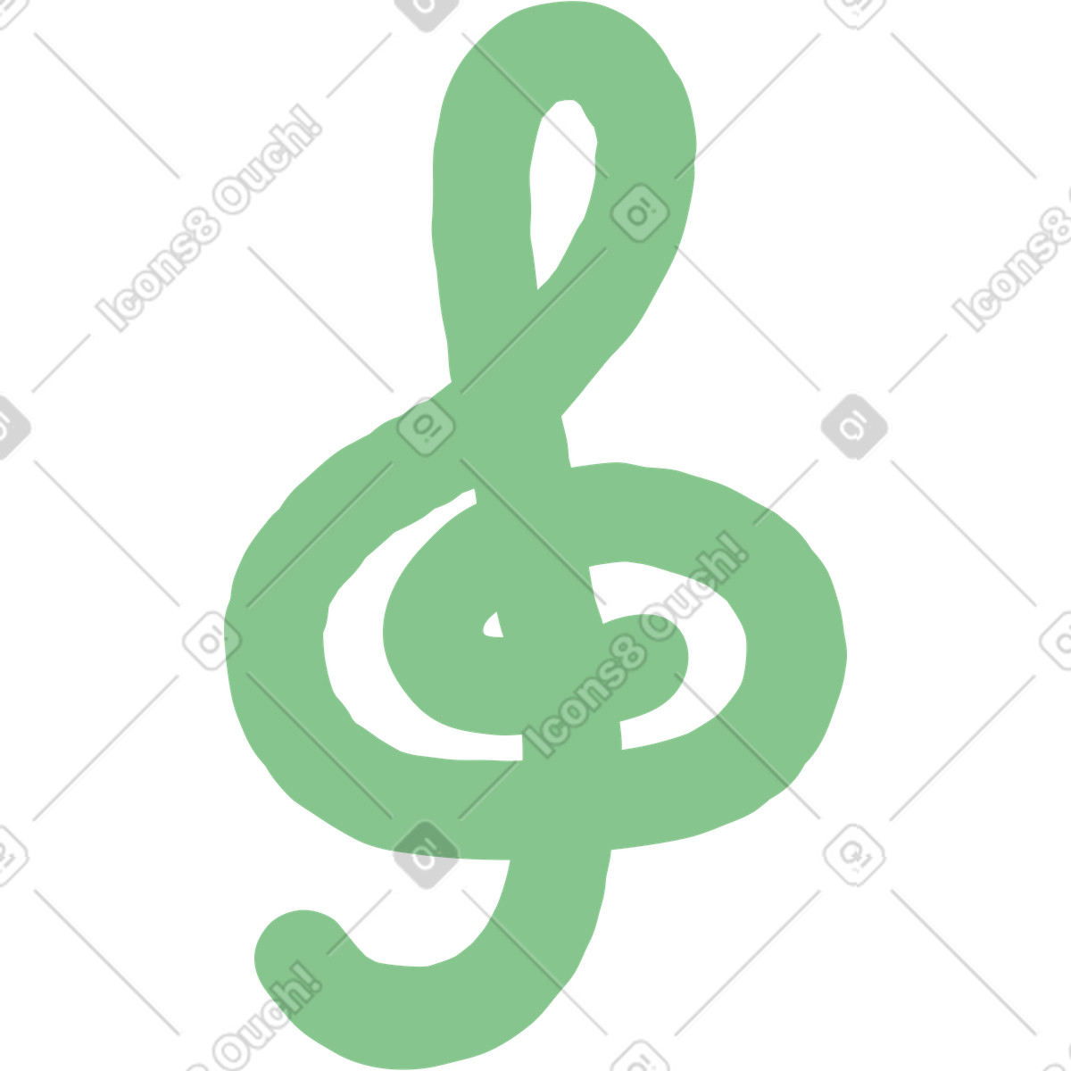 Violinschlüssel-Illustration im Stripy-Stil als Download in PNG, SVG