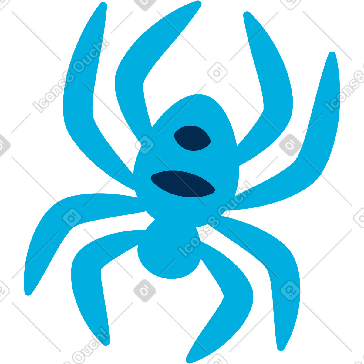 Flame スタイルの クモ のイラストをPNG、SVG形式でダウンロード