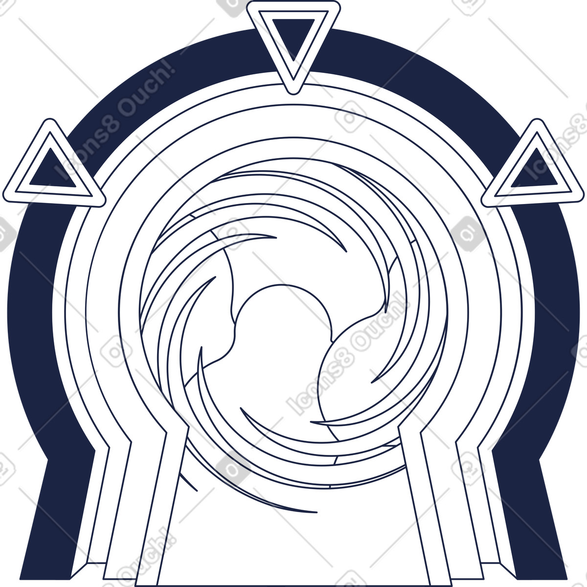 Ilustração de Linha portão em no estilo Urban Line para baixar em PNG, SVG