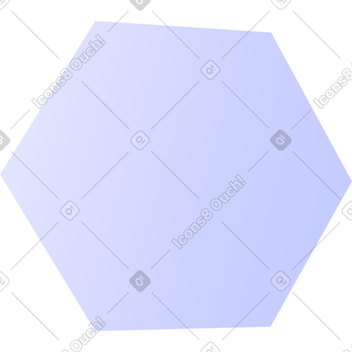 Hexagon pastel lilac banner shape for text or labels illustrazione in stile Quantum scarica in PNG, SVG
