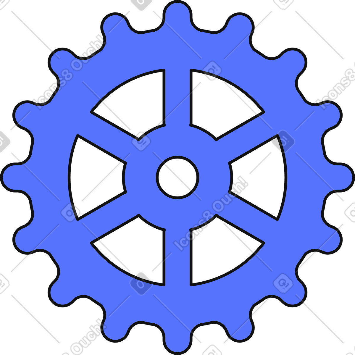 Ilustração de Settings cog symbol for system preferences and application configuration menu em no estilo Main para baixar em PNG, SVG