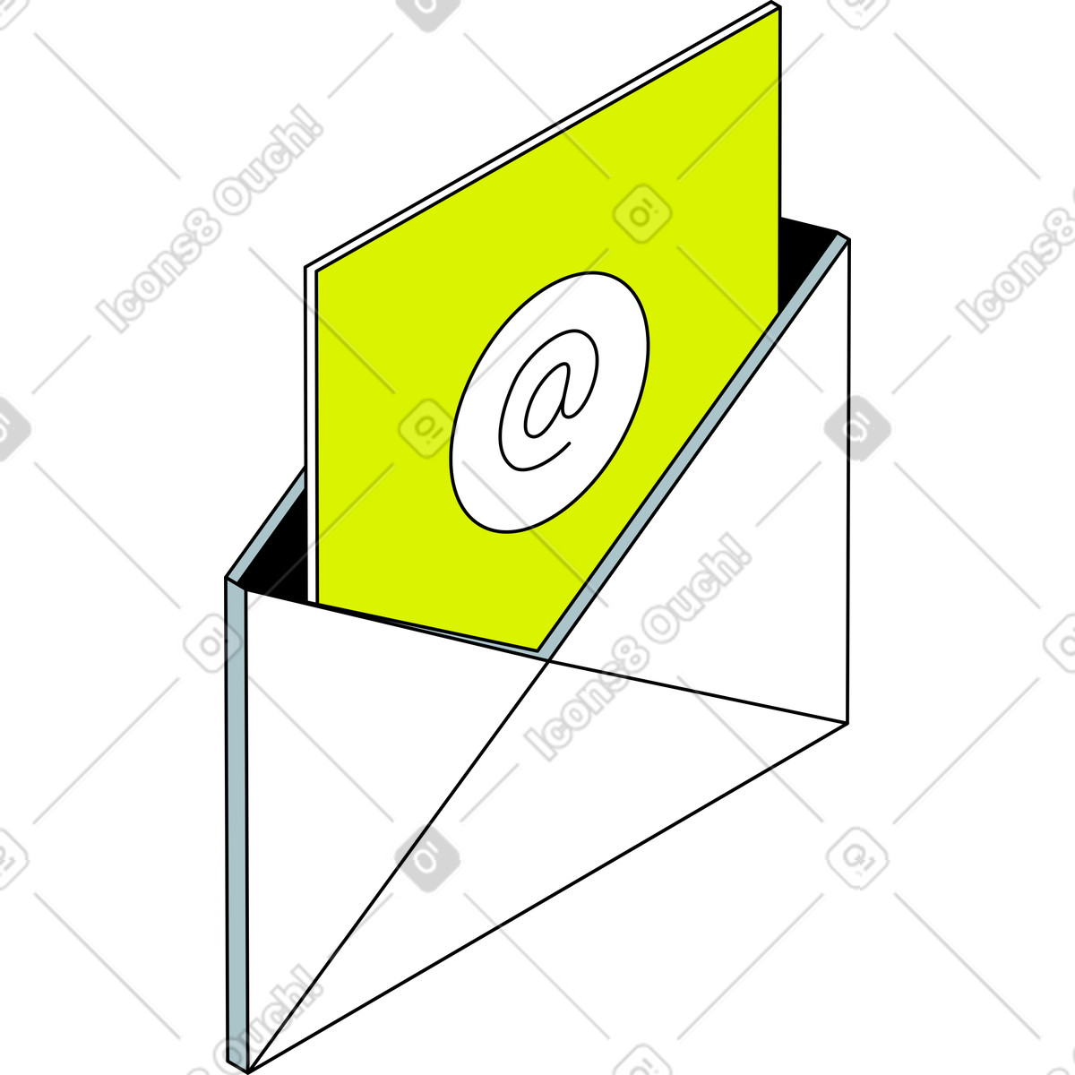 E-mail di spam illustrazione in stile Isometric scarica in PNG, SVG