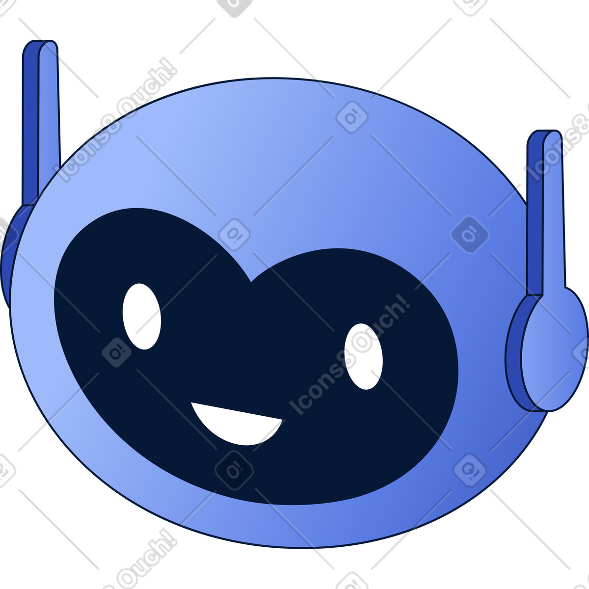 Robot illustration in Neat style download in PNG, SVG