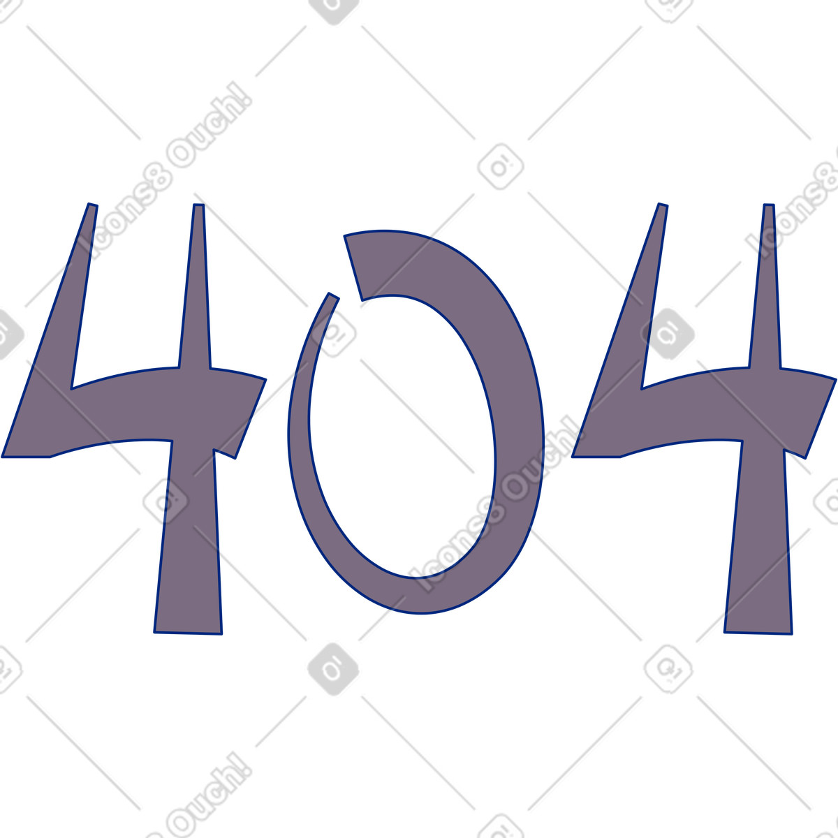 Neo-Sakura 스타일의 Error 404 일러스트레이션 PNG, SVG 다운로드