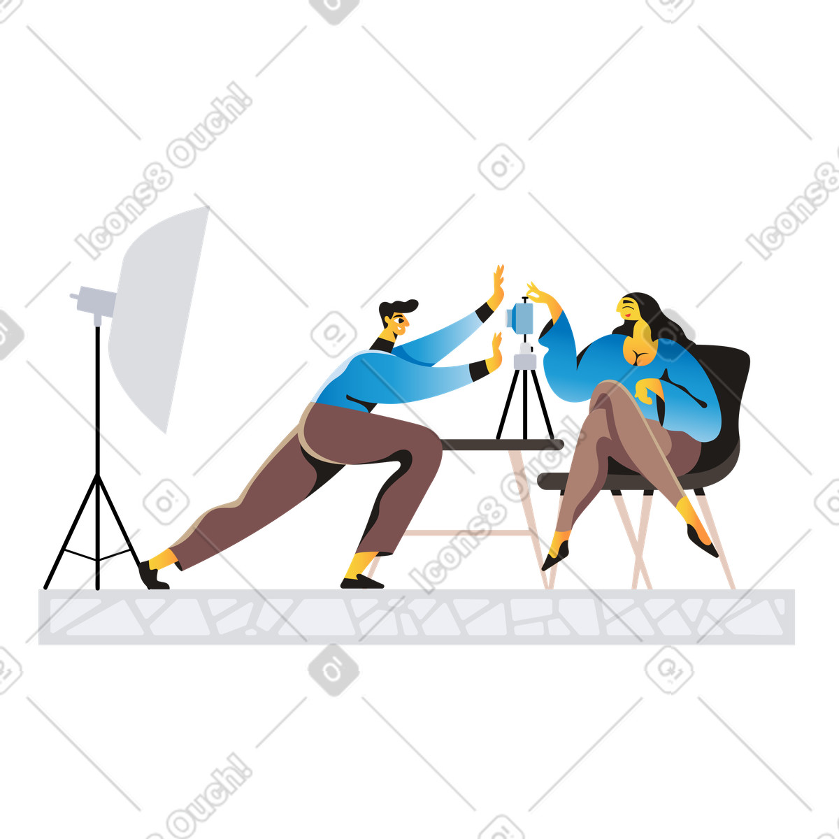 下载 Jaconda 风格的 停止拍照 插画，支持 PNG、SVG 格式