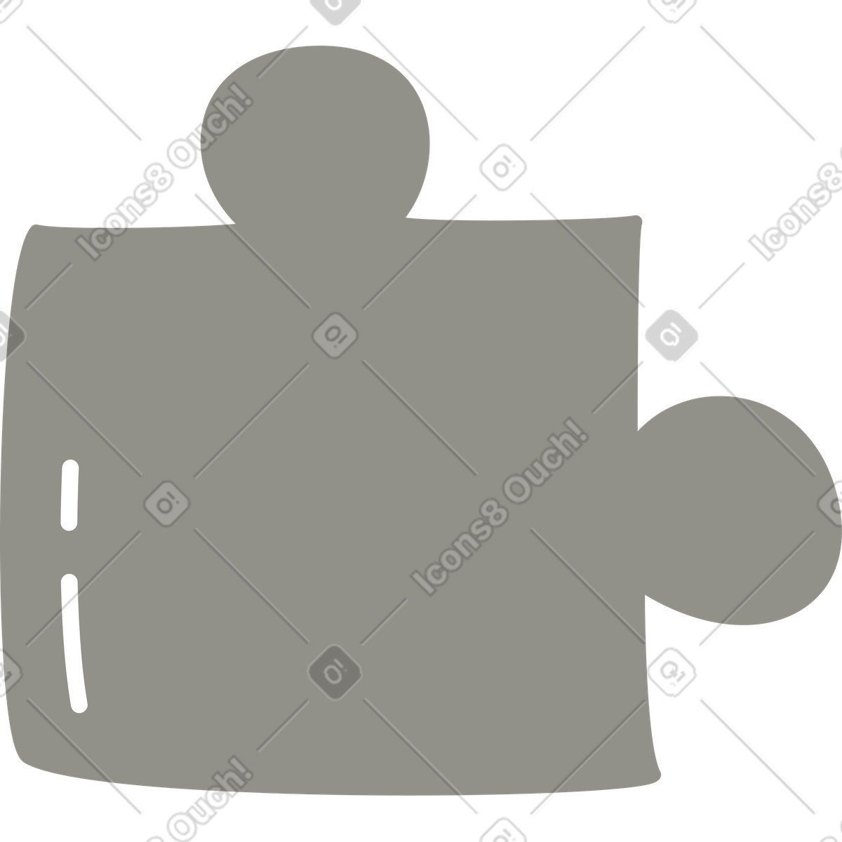 Ilustración Rompecabezas gris en estilo Plain a descargar en PNG y SVG