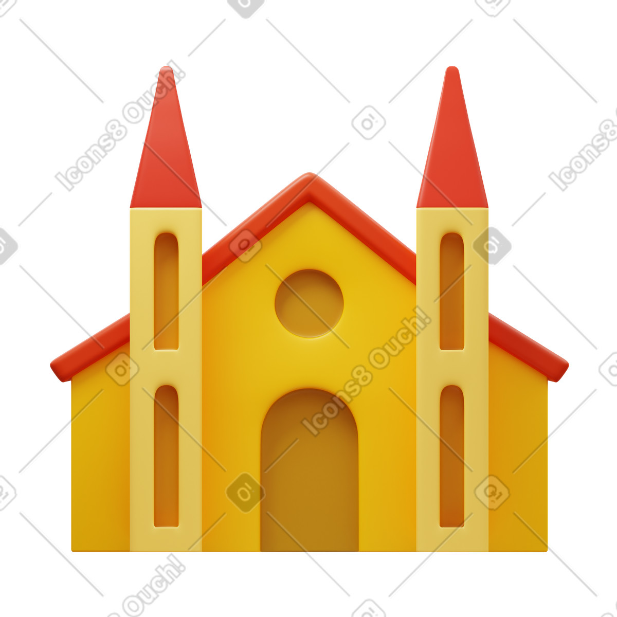 Cathedral illustrazione in stile 3D Fluency scarica in PNG, SVG