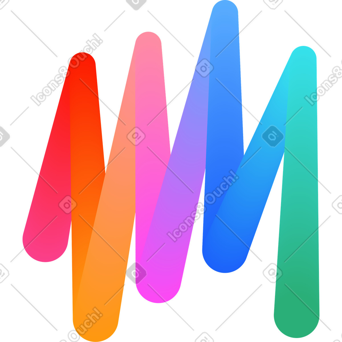 Ilustración Rainbow winding spot en estilo Forms a descargar en PNG y SVG