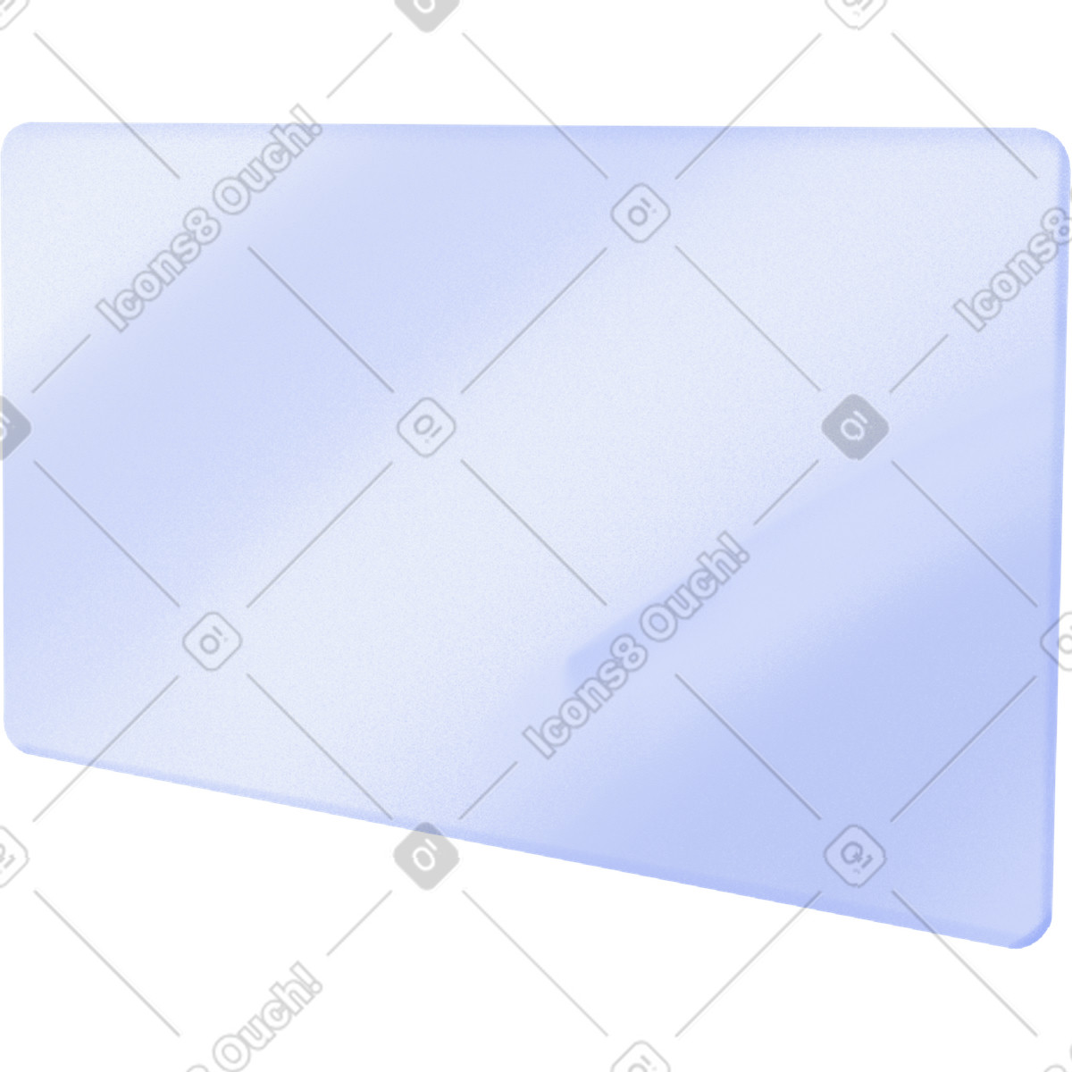 Blue rectangle in perspective illustration Smart style download PNG, SVG