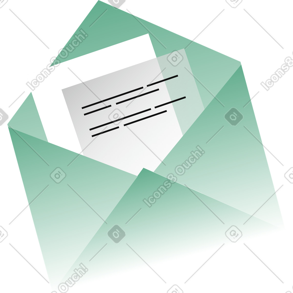 Ilustraci&oacute;n animada Open letter with text en estilo Network a descargar en GIF, Lottie (JSON), AE