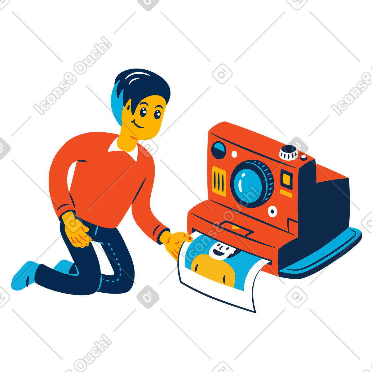 Ilustração de Imprimir uma foto em no estilo Flame para baixar em PNG, SVG