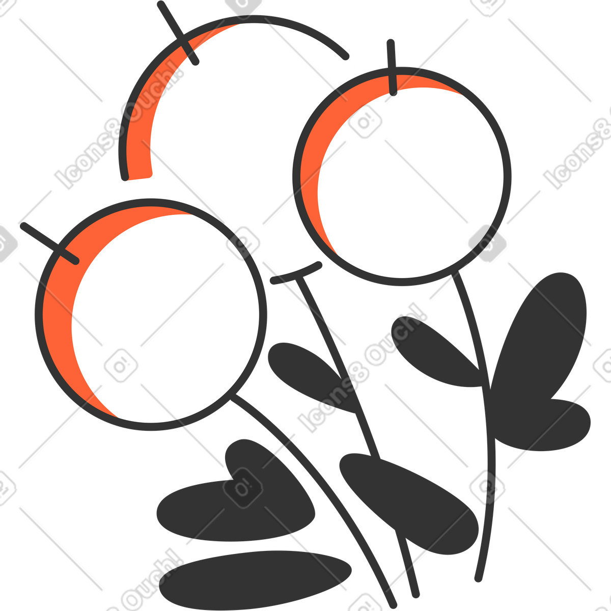 下载 Crayon 风格的 浆果 插画，支持 PNG、SVG 格式