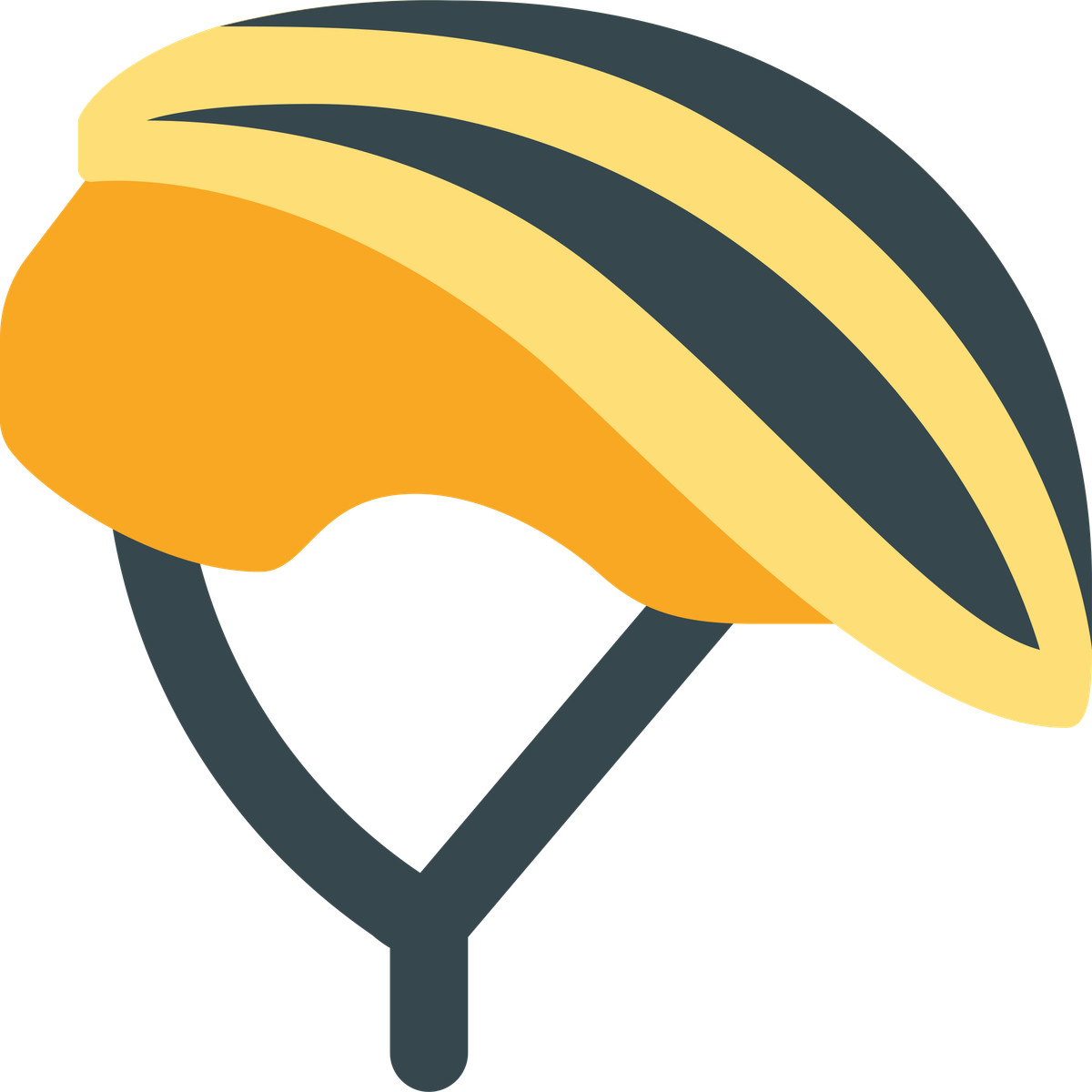 Ilustración Cyclist helmet yellow en estilo Fogg a descargar en PNG y SVG