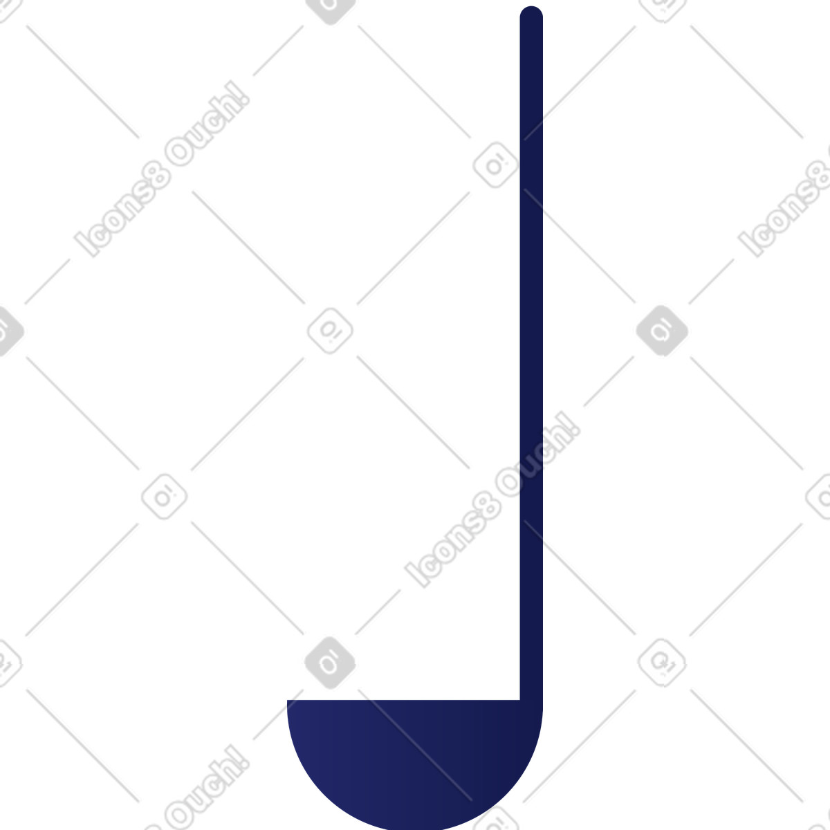 Ilustración Cucharon negro en estilo Clip a descargar en PNG y SVG