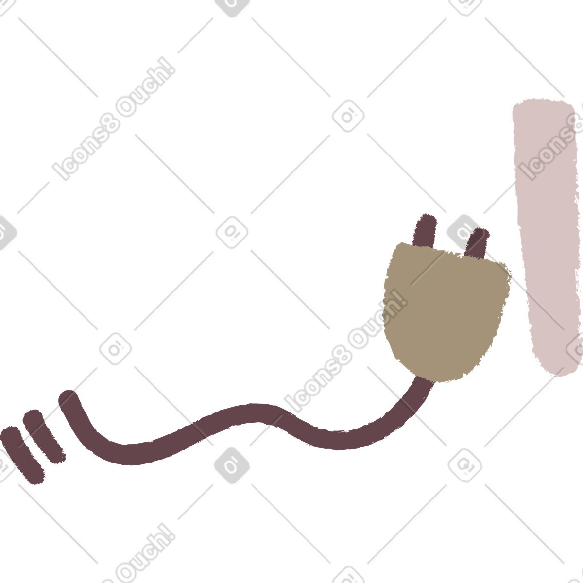 下载 Ginger Cat 风格的 插头 插画，支持 PNG、SVG 格式