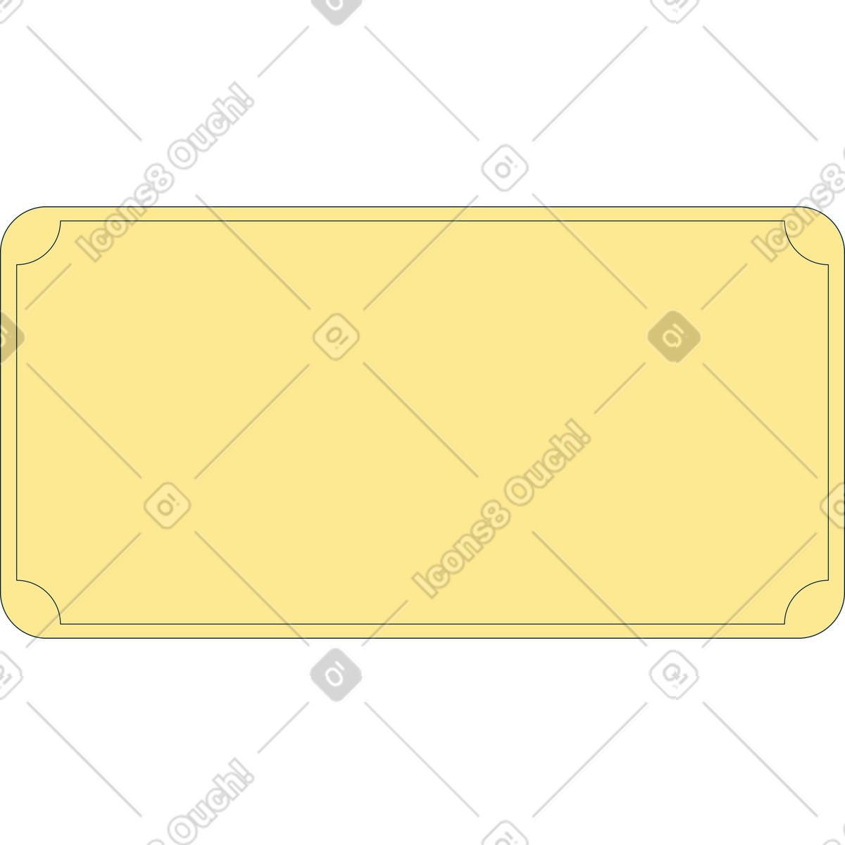 Yellow card illustration in PNG, SVG
