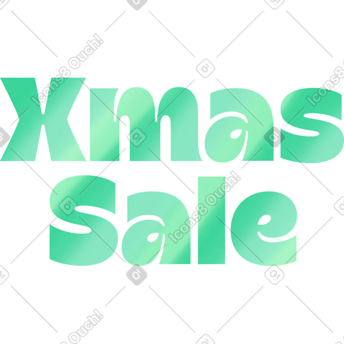 Lettering xmas sale text illustration in Smart style download in PNG, SVG