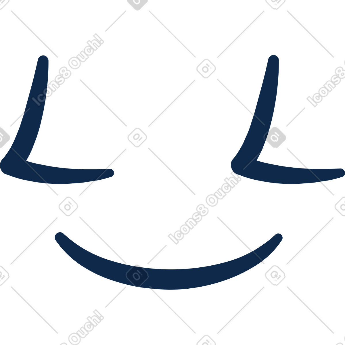 Illustration Visage calme dans le style Flame à télécharger aux formats PNG, SVG