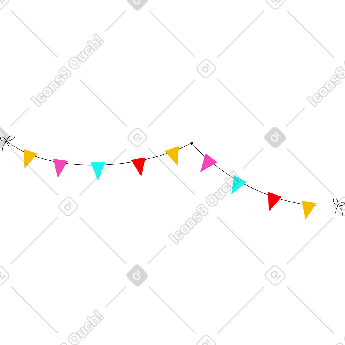 Ilustración Banderas de la guirnalda en estilo Lagom a descargar en PNG y SVG