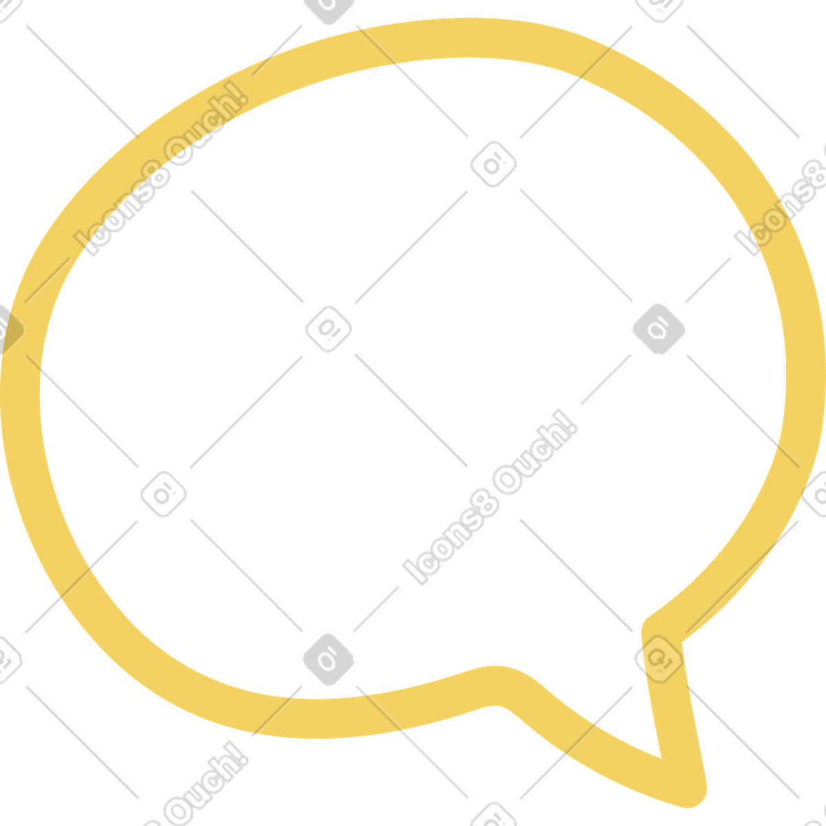 Ilustração de Balão fala em no estilo Macaroni para baixar em PNG, SVG