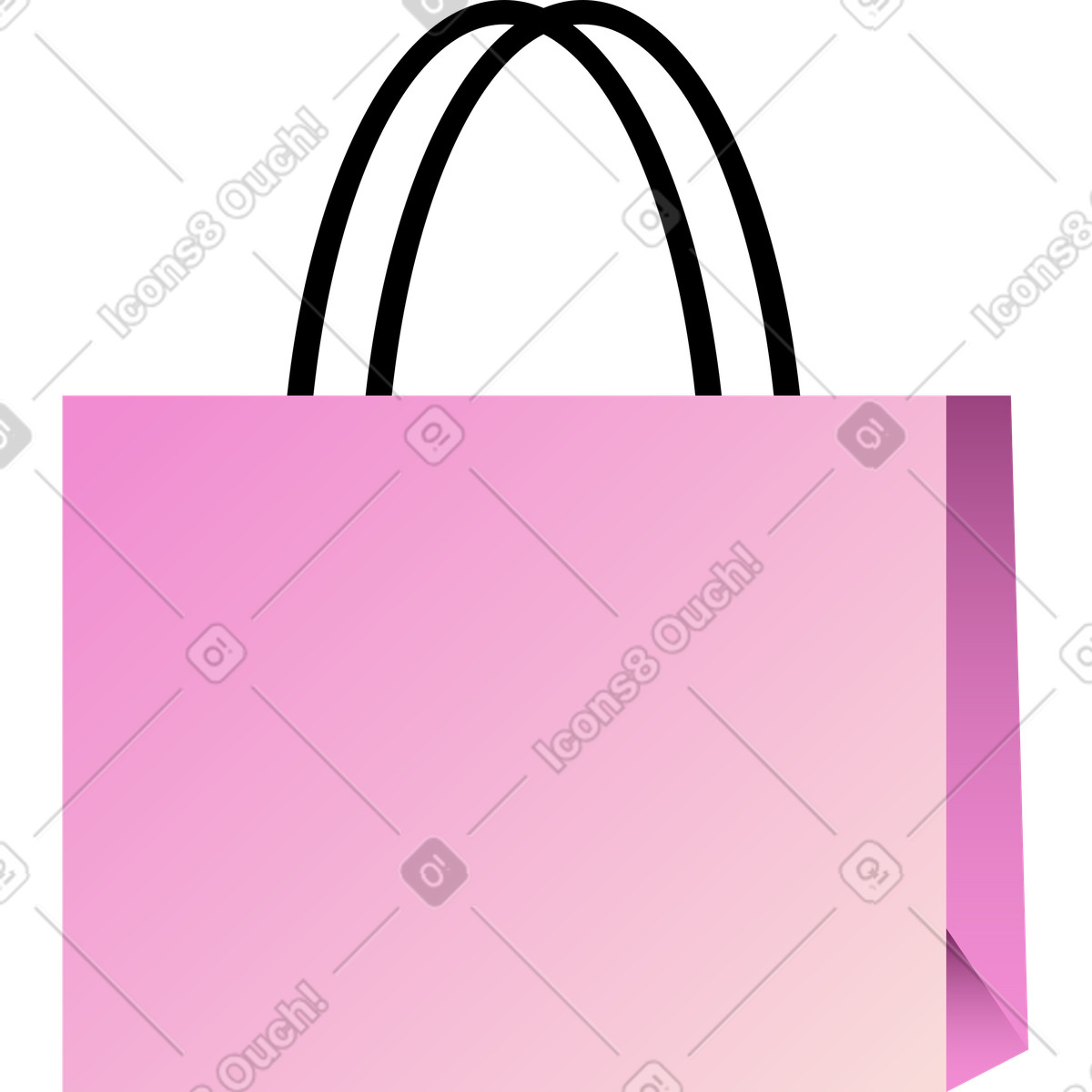 Shopping bag illustration in Levels style download in PNG, SVG