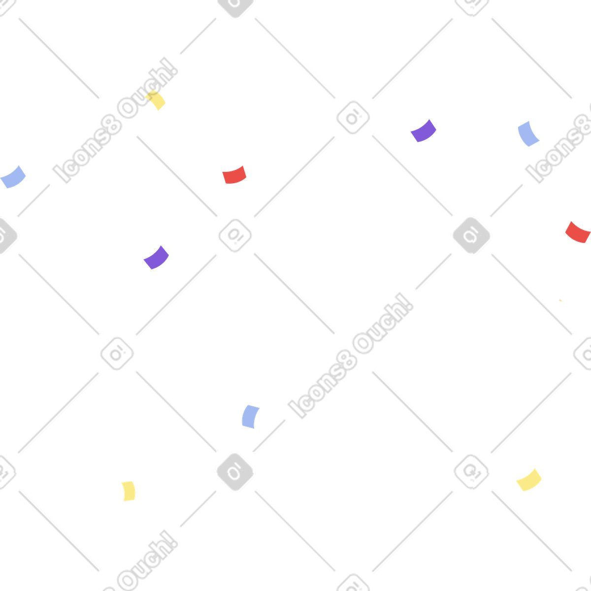 Minimal confetti illustration subtle party accent clipart for PNG GIF