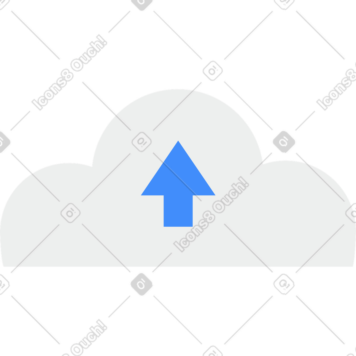 Illustration Flèche avec nuage dans le style Clip à télécharger aux formats PNG, SVG